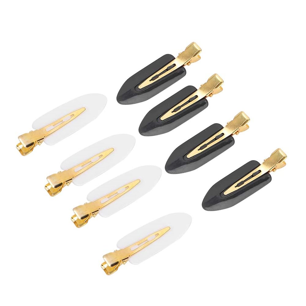 12-Piece Seamless Barrette Bangs Clip Set - No Creasing, No Bending Makeup Styling Clips with 2 Colors for Face Wash Application