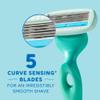 Schick Hydro Silk Ultra Sensitive Razor for Women | Womens Razor for Sensitive Skin, 5 Blade Razors for Women, Womens Razors for Shaving, Includes 1 Handle & 5 Refills view 3