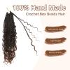 8 Packs Goddess Box Braids Crochet Hair-12 Inch Crochet Box Braids Pre-looped Bohomian Crochet Braids Hair Synthetic Braiding Hair Extensions Crochet Hair for Black Women(1B/30) view 4