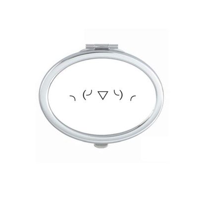 Face Sign Expression Art Deco Gift Fashion Mirror Portable Fold Hand Makeup Double Side Glasses