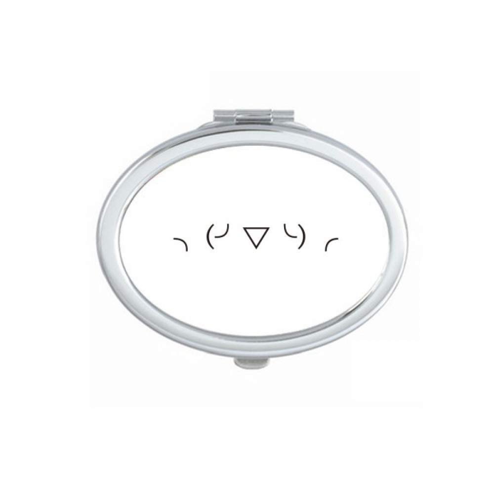 Face Sign Expression Art Deco Gift Fashion Mirror Portable Fold Hand Makeup Double Side Glasses