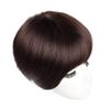 Short Straight Hair Topper Hair Pieces Toupee Human Hair Topper Clip in Topper with Bangs Invisible Hairpiece Topper for Women Thinning Hair Loss Hair Dark Brown 5"x5.5" view 2