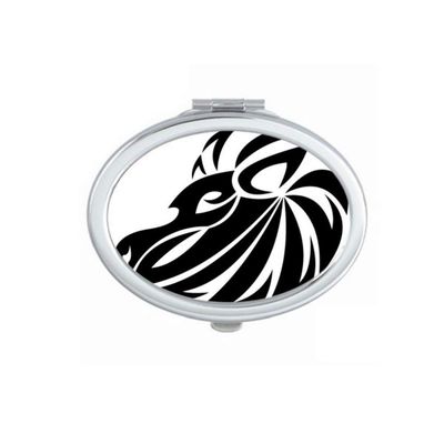 Constellation Leo Zodiac Symbol Mirror Portable Fold Hand Makeup Double Side Glasses
