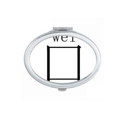 Chinese character component wei Mirror Portable Fold Hand Makeup Double Side Glasses