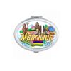 Seven Coloured Earth Mauritius Graffiti Mirror Portable Fold Hand Makeup Double Side Glasses view 1