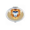 Golden Snub-nosed Monkey Animal Mirror Portable Fold Hand Makeup Double Side Glasses view 1