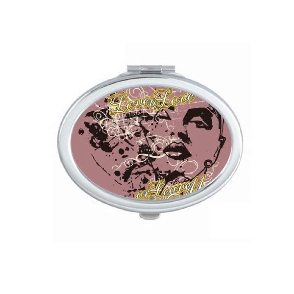 Graffiti Street Love to Love or Leave Me Mirror Portable Fold Hand Makeup Double Side Glasses
