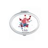 America 4 July Independent Day Hat Mirror Portable Fold Hand Makeup Double Side Glasses view 1