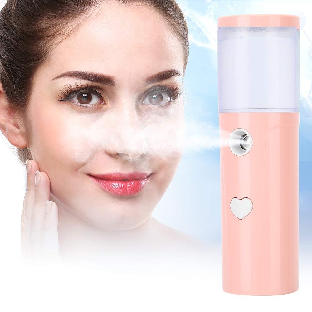 Nano Facial Steamer,20ml Nano Face Mister USB Rechargeable Handheld Portable Face Hydration Sprayer Hydrating Face Sprayer for Home Facial Warm Mist Humidifier Steamer ()