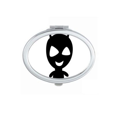 Universe Alien Monster Alien Mirror Portable Fold Hand Makeup Double Side Glasses