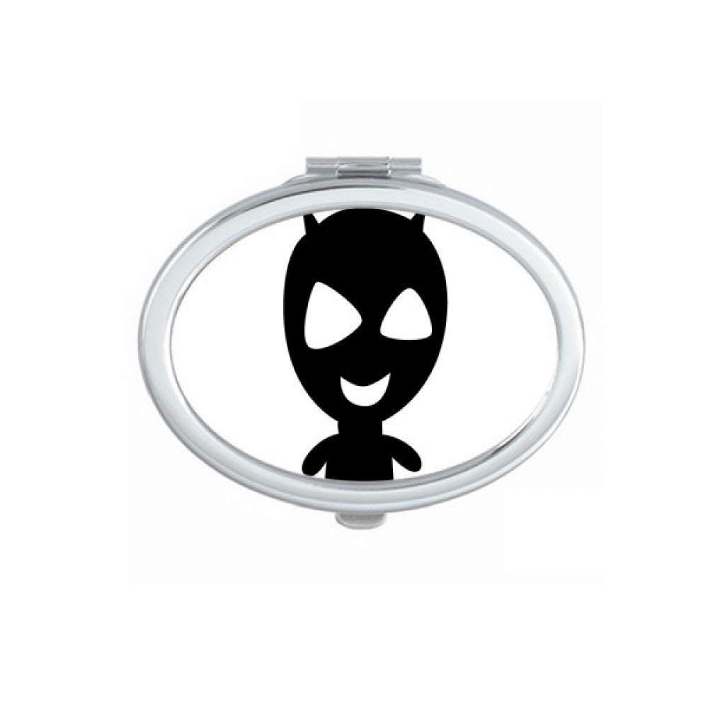 Universe Alien Monster Alien Mirror Portable Fold Hand Makeup Double Side Glasses
