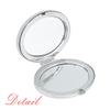 Cyprinoid Red Pink Purple Tail Mirror Portable Fold Hand Makeup Double Side Glasses view 2