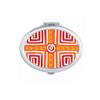 Spiral Boxes Mexico Totems Ancient Civilization Mirror Portable Fold Hand Makeup Double Side Glasses view 1