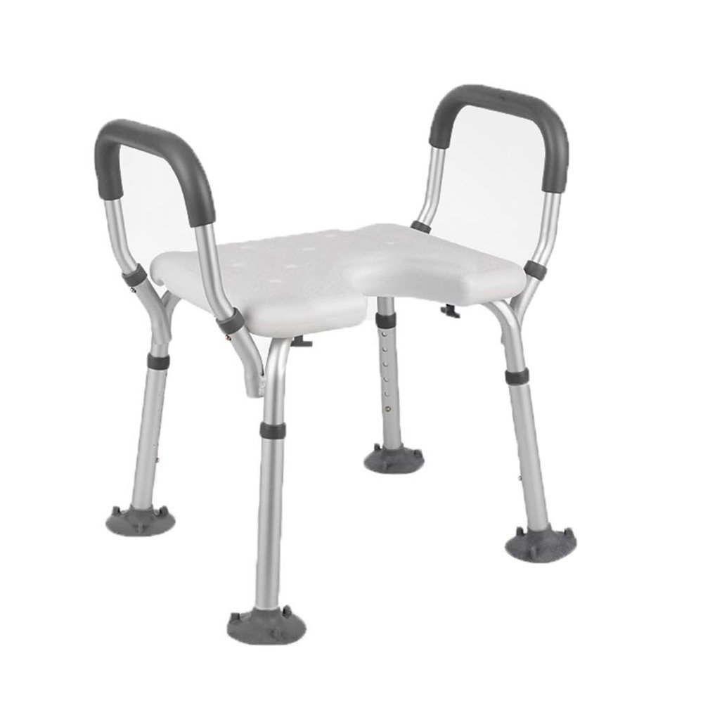 Bathroom Shower Chair with Rails, Bathtub Lift Chair with Back, Medical Shower Bench Bath Seat Chair with Special Seat, Shower Seat for Elderly, Senior, Handicap & Disabled,C