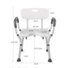 Bathroom Shower Chair with Rails, Bathtub Lift Chair with Back, Medical Shower Bench Bath Seat Chair with Special Seat, Shower Seat for Elderly, Senior, Handicap & Disabled,C view 4