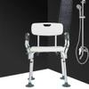Bathroom Shower Chair with Aluminum Alloy Structure, Medical Shower Bench Bath Seat Chair with Comfortable Armrests, Shower Seat for Senior, Handicap & Disabled,B view 2