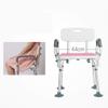 Bathroom Shower Chair with Aluminum Alloy Structure, Medical Shower Bench Bath Seat Chair with Comfortable Armrests, Shower Seat for Senior, Handicap & Disabled,B view 3