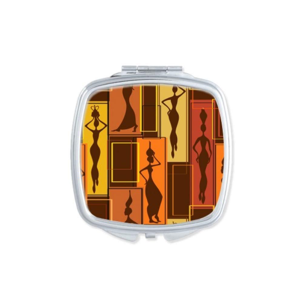 Africa Aboriginal Women LadyArt Mirror Portable Compact Pocket Makeup Double Sided Glass