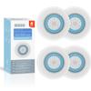 Brushmo Brush Head Replacements Compatible with Clarisonic Mia 1, Mia 2, Mia Fit, Alpha Fit, Smart Profile Uplift and Alpha Fit, Revitalizing Cleanse Facial 4 Pack (Revitalizing Cleanse) view 1