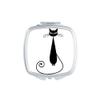 Animal Art Outline Black Cat Lover Halloween Mirror Portable Compact Pocket Makeup Double Sided Glass view 1