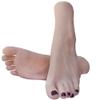 1 Pair of Silicone Female Model Life Size feet with Sketch Nail Art Practice Jewelry Shoes Socks Display Stand view 1
