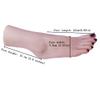 1 Pair of Silicone Female Model Life Size feet with Sketch Nail Art Practice Jewelry Shoes Socks Display Stand view 2