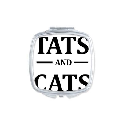 Animal Protector Cartoon Tats Pattern Mirror Portable Compact Pocket Makeup Double Sided Glass