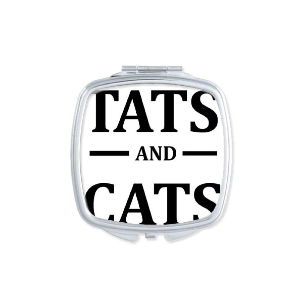 Animal Protector Cartoon Tats Pattern Mirror Portable Compact Pocket Makeup Double Sided Glass