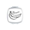 Banana Fruit Line Drawing Illustration Mirror Portable Compact Pocket Makeup Double Sided Glass view 1