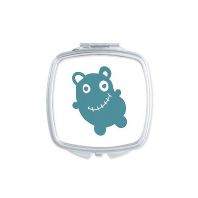 Alien Creature Bear Art Deco Gift Fashion Mirror Portable Compact Pocket Makeup Double Sided Glass