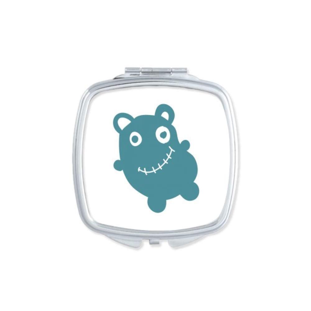 Alien Creature Bear Art Deco Gift Fashion Mirror Portable Compact Pocket Makeup Double Sided Glass