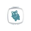 Alien Creature Bear Art Deco Gift Fashion Mirror Portable Compact Pocket Makeup Double Sided Glass view 1