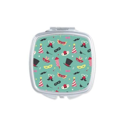Bowknot Brazil Carnival Element Mirror Portable Compact Pocket Makeup Double Sided Glass