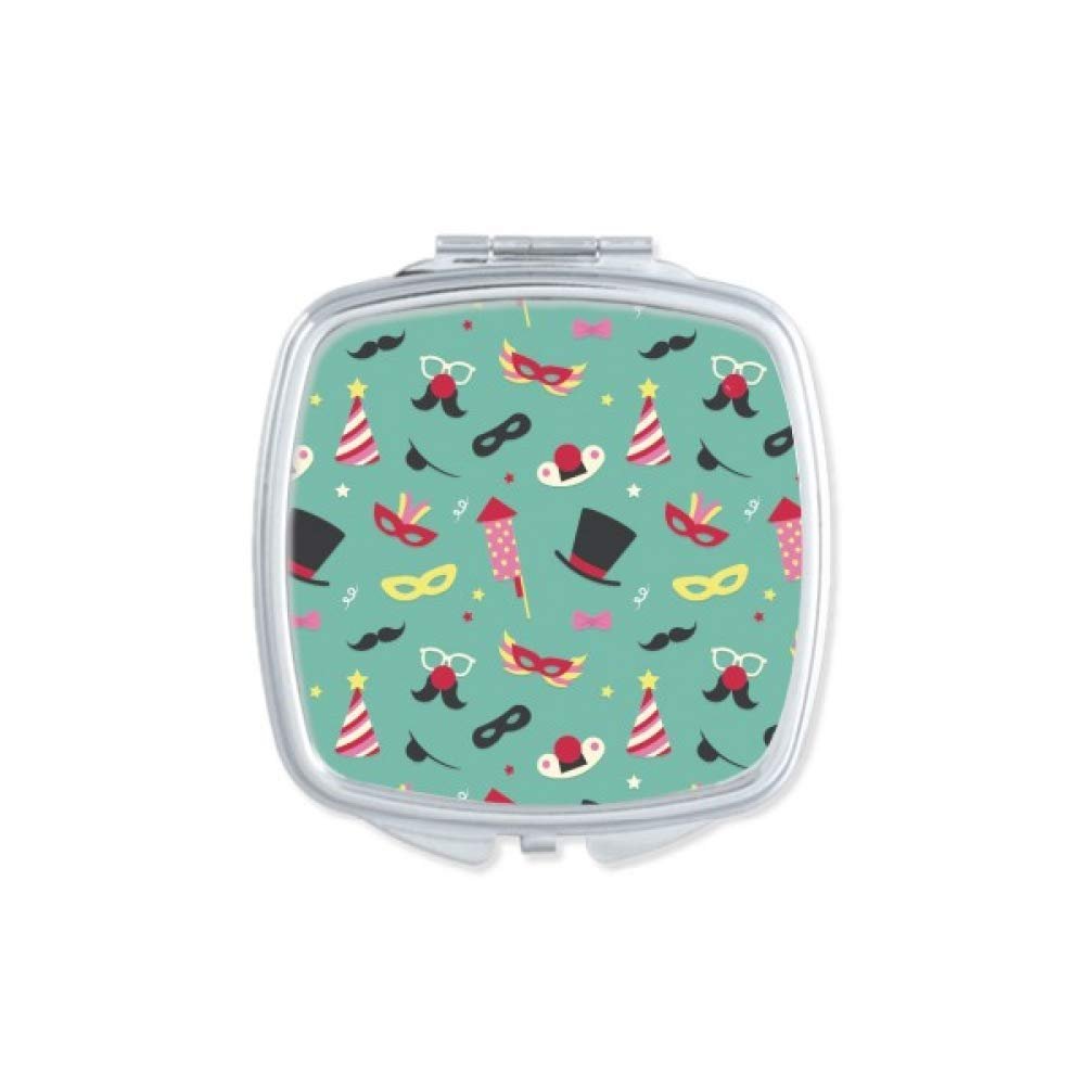 Bowknot Brazil Carnival Element Mirror Portable Compact Pocket Makeup Double Sided Glass