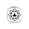 Lotus Figure Simple Illustration Pattern Mirror Portable Compact Pocket Makeup Double Sided Glass view 1