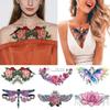 Glaryyears Watercolor Temporary Tattoos for Women Girls Adults, Sexy Fake Long Lasting Tattoo Stickers that look real, 6 Pack Large Bird Flower Dragonfly Tramp Stamp on Body Chest Underboob Waist view 1