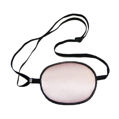 Booluee 2 Pcs Elastic Pure Mulberry Silk Eye Patch with Adjustable Buckle, Soft and Comfortable Eyepatch Single Eye Mask for Adults Amblyopia Lazy Eye (Pink)
