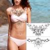 Glaryyears Sexy Temporary Tattoos for Women Girls, 6 Pack Black Fake 3D Realistic Large Tattoo Stickers, Perfect on Body Chest Waist Abdomen Underboob view 3