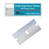 Single Edge Razor Blade 10 Pack - Straight Edge Razor - Ten Sharp Flat Blades in Convenient Storage Box - Oven Scraper Razors Refills - Heavy Duty Single Sided view 1