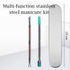 AKOAK 2 Pcs Cuticle Thruster, Cuticle Remover Professional Stainless Steel Nail Clipper and Toenail Nail Tool with Nail and Pedicure Clean Lasting Care Kit for Nails and Toenails view 4