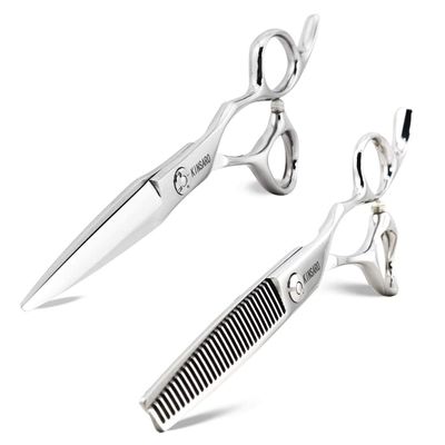 6 INCH Professional Hair Scissors Hair Shears and 5.5 INCH Hair Thinning Scissors 440C Kinsaro