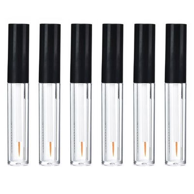 6PCS 0.06oz Empty Upscale Plastic Eyeliner Vials Tube Bottle Refillable Eyelash Growth Liquid Container Clear Mascara Bottle with Wand Applicators and Black Cap for Eyelash Eyebrow Growth Castor Oil