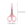 Lurrose 2pcs 4 Inches Curved Craft,Stainless Steel Curved and Straight Eyebrow Gromming Scissor Set with Safety Cover Brow Shaping Trimming for Eyebrow Eyelash view 2
