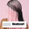 EARENT Rhinestone Head Scarf Black Rave Headbands Jewelry Bling Turban for Women view 3