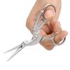 Naroote Crane Tailor Scissors, Crane Scissors, Lovely and Attractive to Use Small Things Silk Wadding Manicure Hair for Cutting Eyebrow Nose(Large Silver) view 2