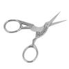 Naroote Crane Tailor Scissors, Crane Scissors, Lovely and Attractive to Use Small Things Silk Wadding Manicure Hair for Cutting Eyebrow Nose(Large Silver) view 3