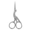 Naroote Crane Tailor Scissors, Crane Scissors, Lovely and Attractive to Use Small Things Silk Wadding Manicure Hair for Cutting Eyebrow Nose(Large Silver) view 4