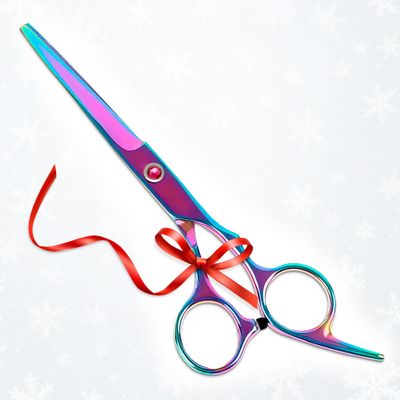 Hair Cut Scissors for Hairstylist - 6.5x2.2" Haircutting Scissors for Professionals, Durable & Lightweight Stainless Steel, Adjustable Screw & Curved Finger Rest - Gret as Valentines Day Gift for Her
