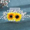 Jeairts Sunflower Bride Wedding Hair Comb Crystal Pearl Bridal Hair Side Combs Decorative Hair Accessories for Women(1-Silver) view 4