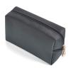PU Leather Cosmetic Bag for Women Minimalism Makeup Bag for Daily Use Portable Storage Purse Small Neat Cosmetic Pouch Water-resistant Toiletry Bag for Travel(Black) view 1